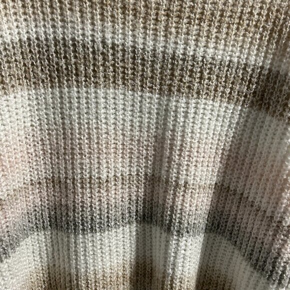 Ady P Oversized Striped Knit Sweater Women's Size L - Picture 7 of 9